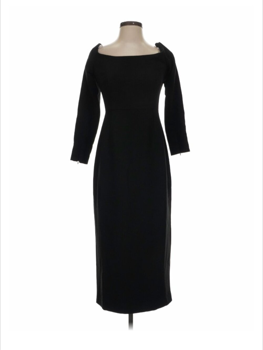 TUCKERNUCK Black Off The Shoulder Long Sleeve Cocktail Midi Dress NWT Size 4